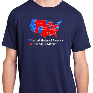 Democratic United States of America Vs. Dumfuckistan Resistance Resist Anti Trump Adult ChromaSoft Performance T-Shirt