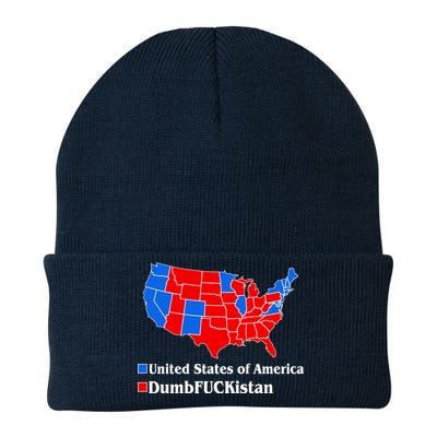 Democratic United States of America Vs. Dumfuckistan Resistance Resist Anti Trump Knit Cap Winter Beanie