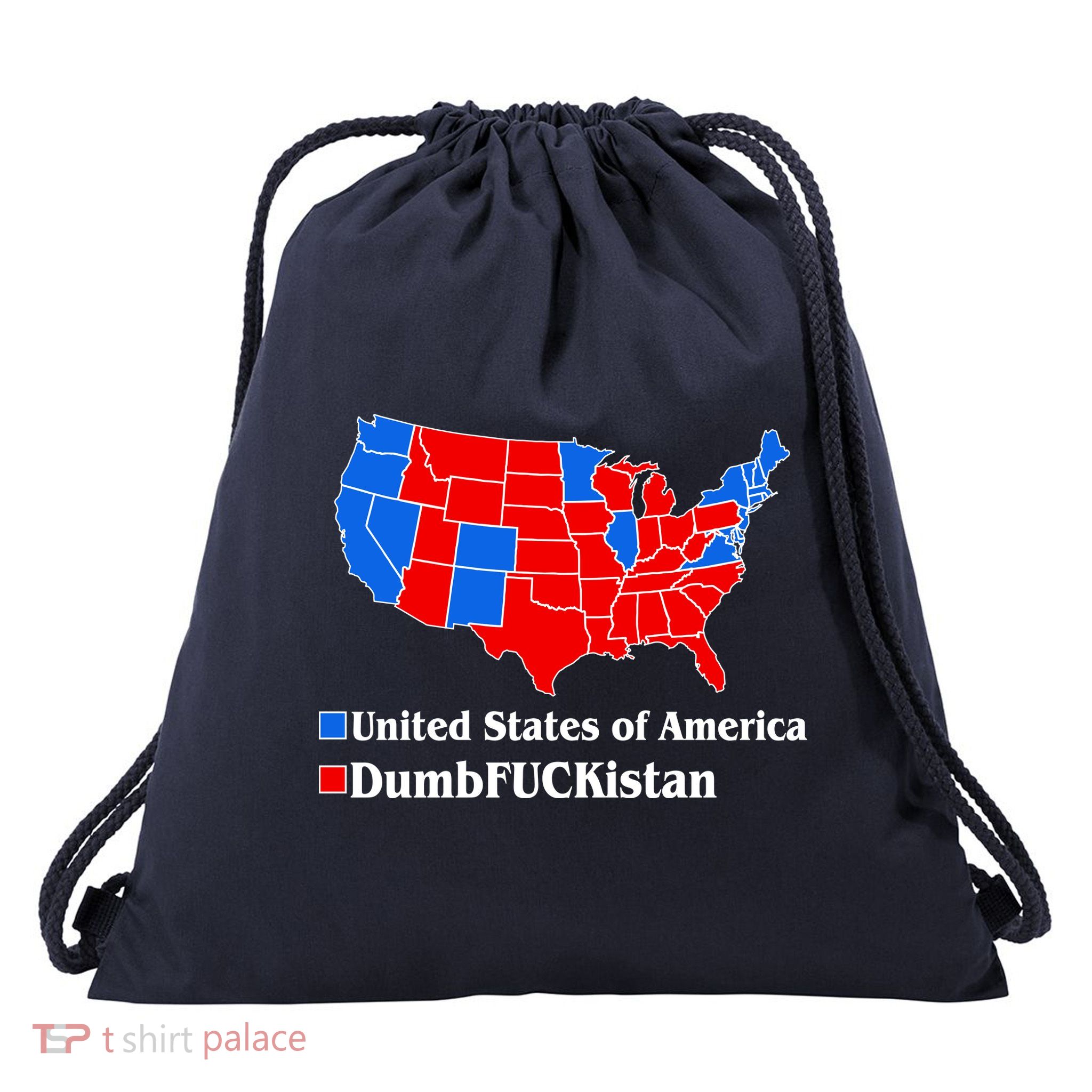 Democratic United States of America Vs. Dumfuckistan Resistance Resist Anti Trump Drawstring Bag