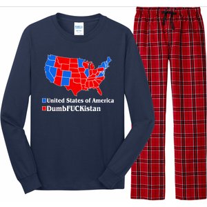 Democratic United States of America Vs. Dumfuckistan Resistance Resist Anti Trump Long Sleeve Pajama Set