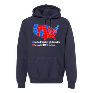 Democratic United States of America Vs. Dumfuckistan Resistance Resist Anti Trump Premium Hoodie