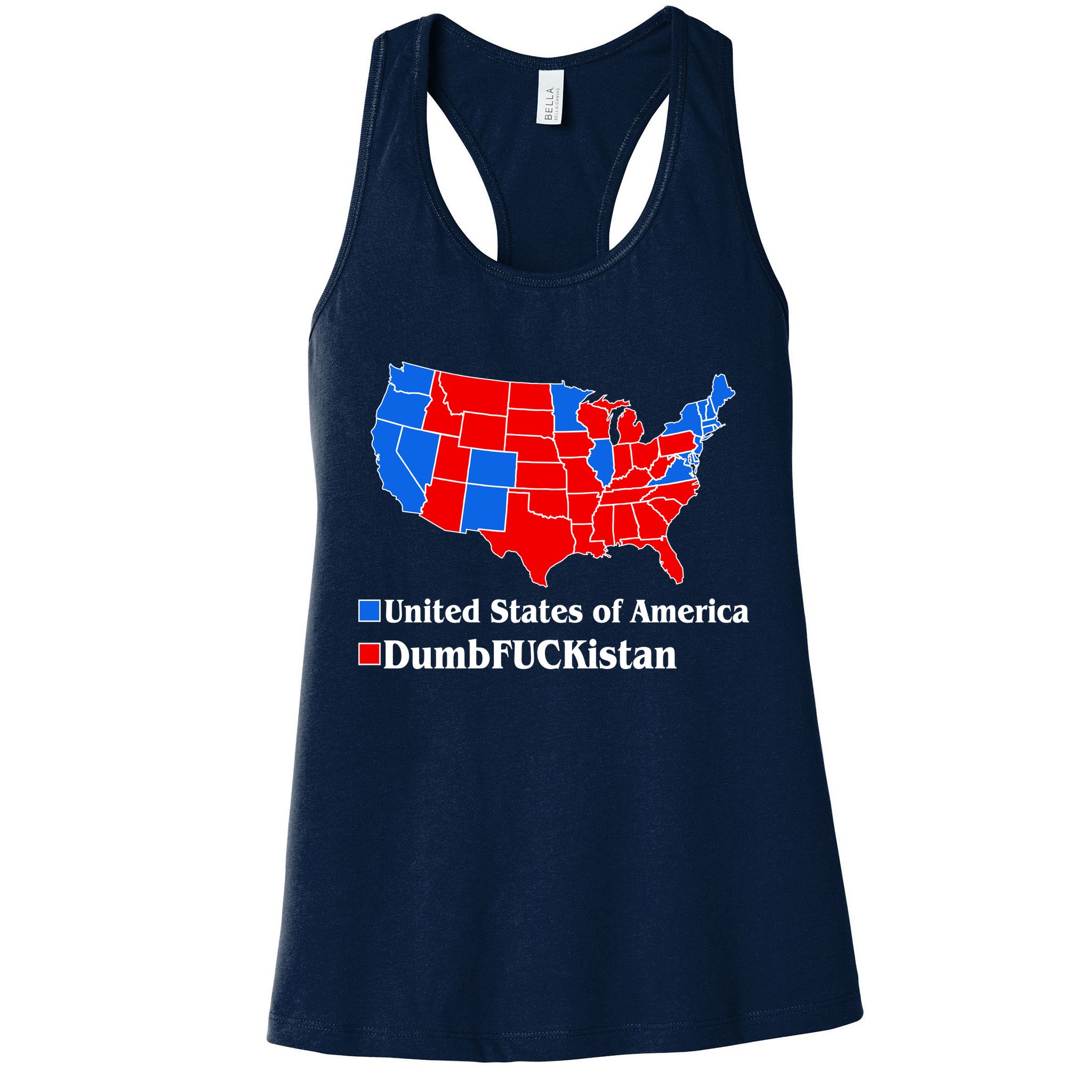 Democratic United States of America Vs. Dumfuckistan Resistance Resist Anti Trump Womens Tank Top
