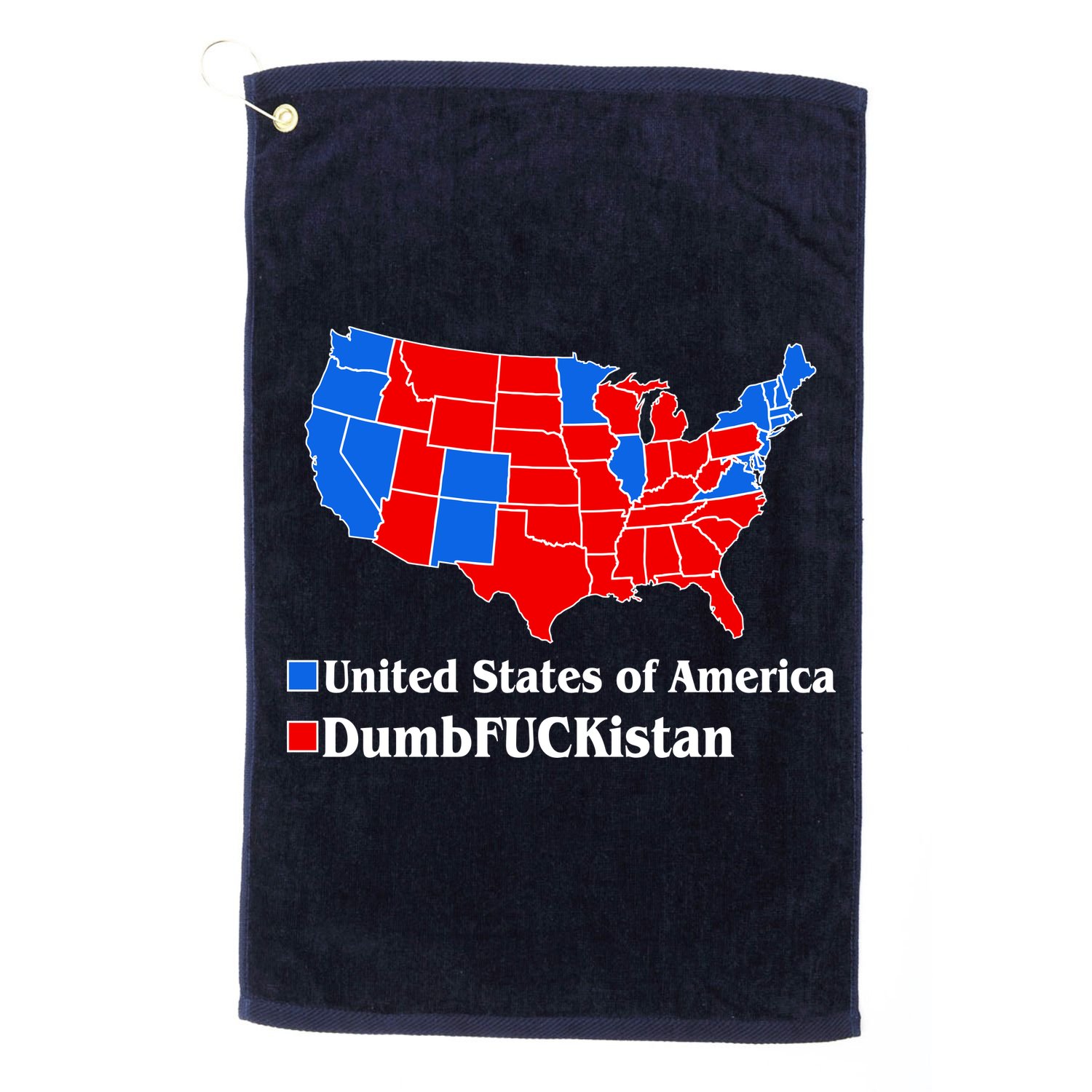 Democratic United States of America Vs. Dumfuckistan Resistance Resist Anti Trump Golf Towel