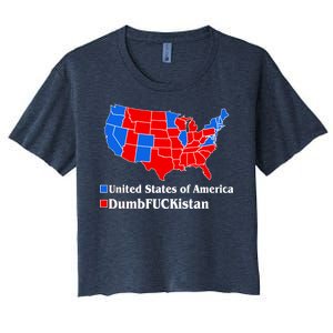 Democratic United States of America Vs. Dumfuckistan Resistance Resist Anti Trump Women's Crop Top Tee