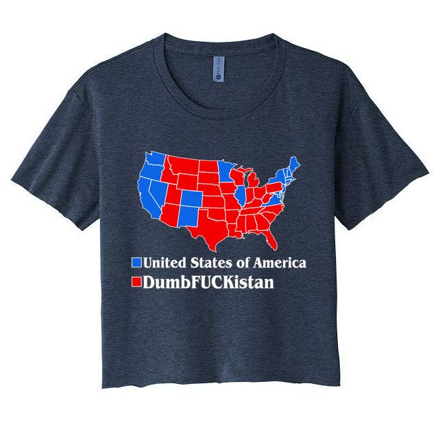 Democratic United States of America Vs. Dumfuckistan Resistance Resist Anti Trump Crop Top