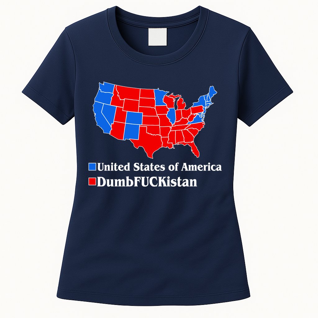 Democratic United States of America Vs. Dumfuckistan Resistance Resist Anti Trump Womens T-Shirt