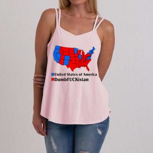 Democratic United States of America Vs. Dumfuckistan Resistance Resist Anti Trump Women's Strappy Tank