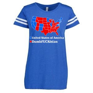 Democratic United States of America Vs. Dumfuckistan Resistance Resist Anti Trump Enza Ladies Jersey Football T-Shirt