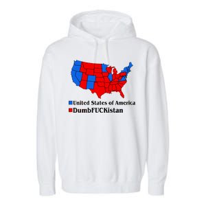 Democratic United States of America Vs. Dumfuckistan Resistance Resist Anti Trump Garment-Dyed Fleece Hoodie