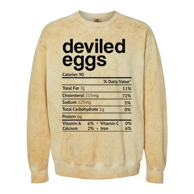 Deviled Eggs Nutrition Facts Colorblast Crewneck Sweatshirt