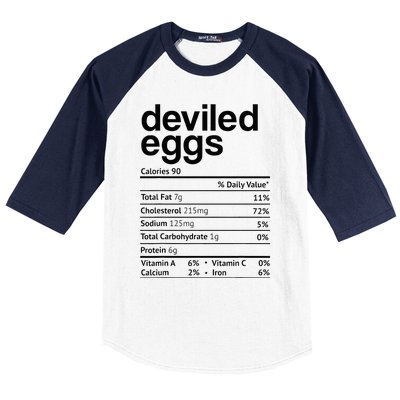 Deviled Eggs Nutrition Facts Baseball Sleeve Shirt