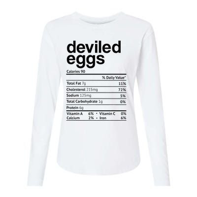 Deviled Eggs Nutrition Facts Womens Cotton Relaxed Long Sleeve T-Shirt