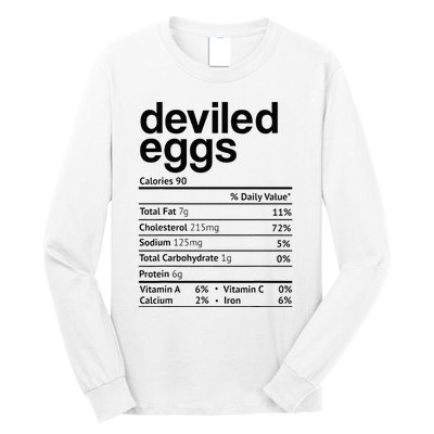 Deviled Eggs Nutrition Facts Long Sleeve Shirt