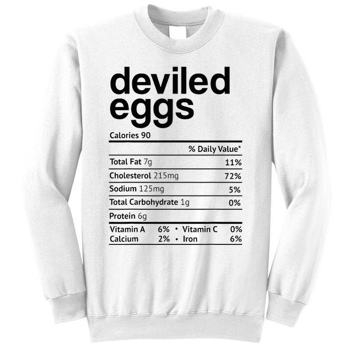 Deviled Eggs Nutrition Facts Sweatshirt