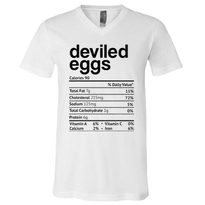 Deviled Eggs Nutrition Facts V-Neck T-Shirt