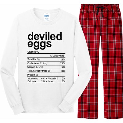 Deviled Eggs Nutrition Facts Long Sleeve Pajama Set