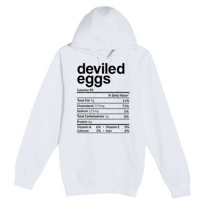 Deviled Eggs Nutrition Facts Premium Pullover Hoodie