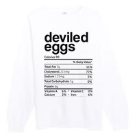 Deviled Eggs Nutrition Facts Premium Crewneck Sweatshirt