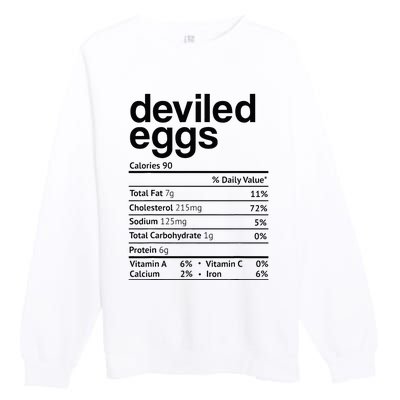 Deviled Eggs Nutrition Facts Premium Crewneck Sweatshirt