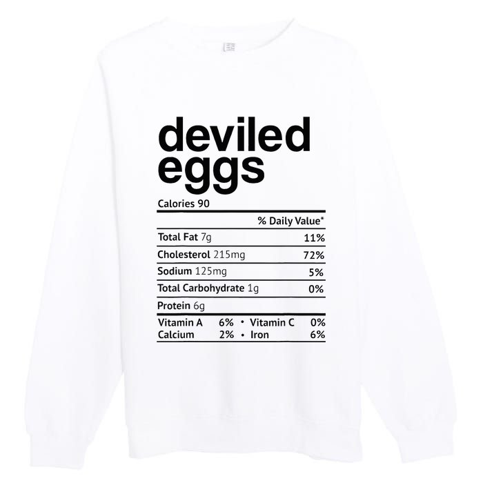 Deviled Eggs Nutrition Facts Premium Crewneck Sweatshirt