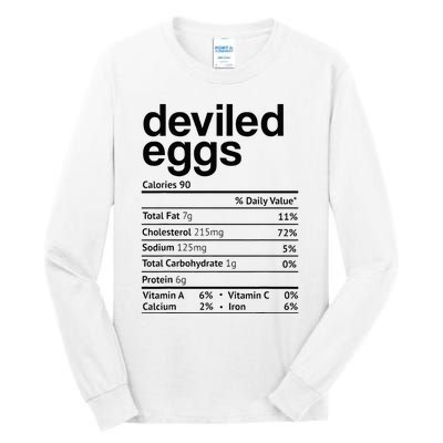 Deviled Eggs Nutrition Facts Tall Long Sleeve T-Shirt