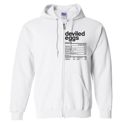 Deviled Eggs Nutrition Facts Full Zip Hoodie