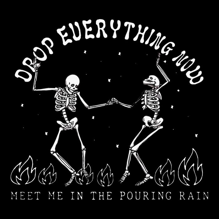 Drop Everything Now Meet Me In The Pouring Rain Skeleton 7-Panel Snapback Hat