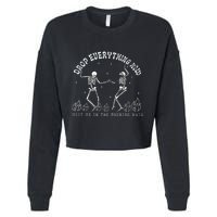 Drop Everything Now Meet Me In The Pouring Rain Skeleton Cropped Pullover Crew