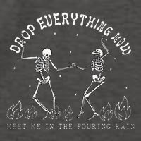 Drop Everything Now Meet Me In The Pouring Rain Skeleton Vector Backpack