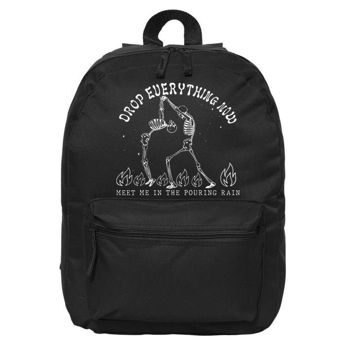 Drop Everything Now Meet Me In The Pouring Rain Skeleton 16 in Basic Backpack