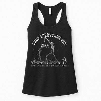 Drop Everything Now Meet Me In The Pouring Rain Skeleton Womens Tank Top