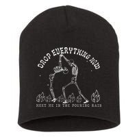Drop Everything Now Meet Me In The Pouring Rain Skeleton Short Acrylic Beanie