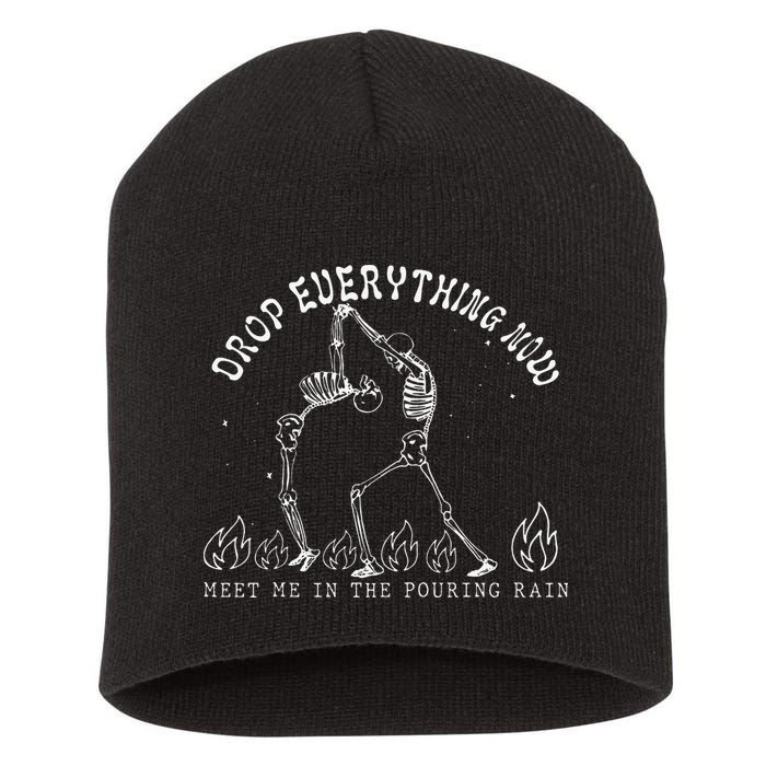 Drop Everything Now Meet Me In The Pouring Rain Skeleton Short Acrylic Beanie