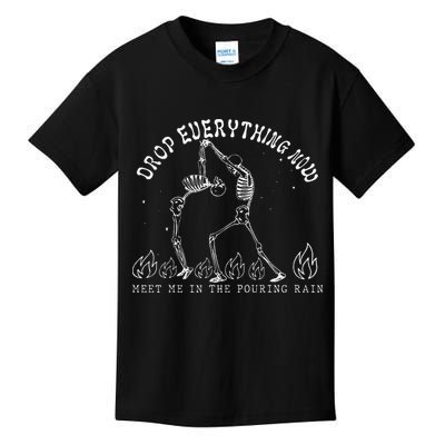 Drop Everything Now Meet Me In The Pouring Rain Skeleton Kids T-Shirt