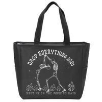 Drop Everything Now Meet Me In The Pouring Rain Skeleton Zip Tote Bag