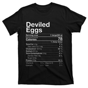 Deviled Eggs Nutrition Fact Thanksgiving Gift Turkey Day T-Shirt