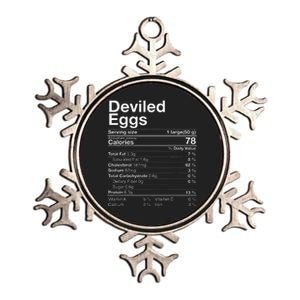 Deviled Eggs Nutrition Fact Thanksgiving Gift Turkey Day Metallic Star Ornament