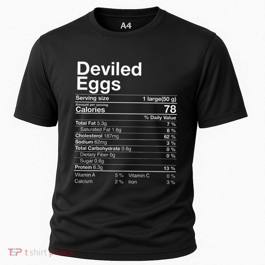 Deviled Eggs Nutrition Fact Thanksgiving Cooling Performance Crew T-Shirt