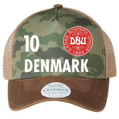 Denmark Danish Soccer No 10 DBU Logo Legacy Tie Dye Trucker Hat