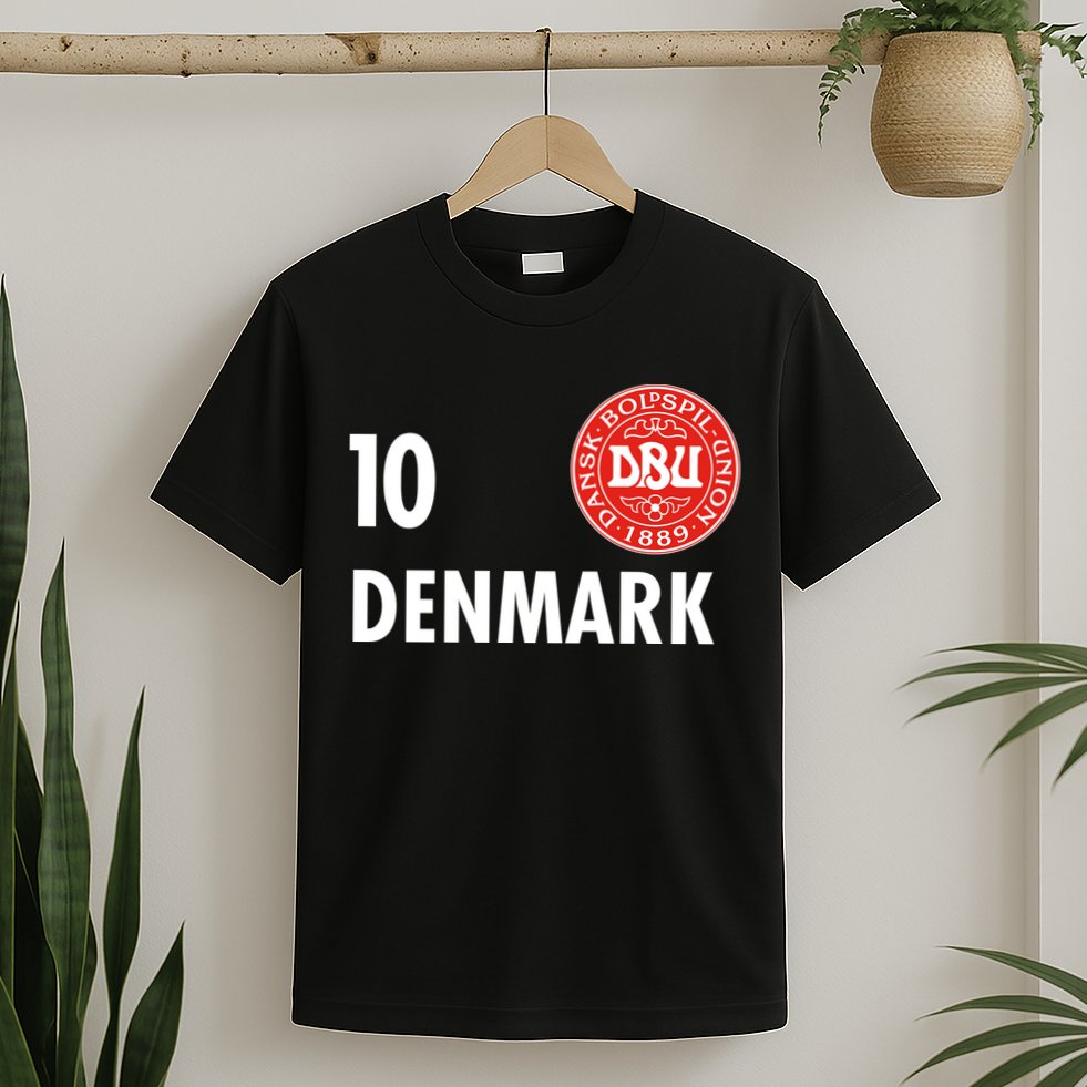 Denmark Danish Soccer No 10 DBU Logo T-Shirt