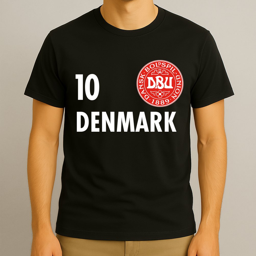Denmark Danish Soccer No 10 DBU Logo T-Shirt
