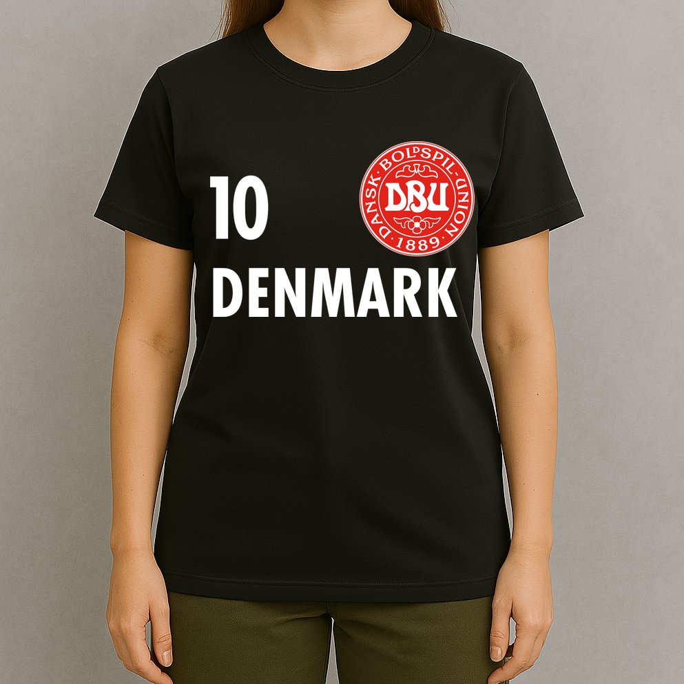 Denmark Danish Soccer No 10 DBU Logo T-Shirt