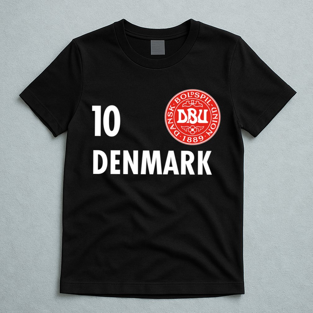 Denmark Danish Soccer No 10 DBU Logo T-Shirt