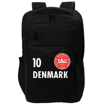 Denmark Danish Soccer No 10 DBU Logo Impact Tech Backpack