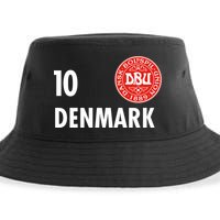 Denmark Danish Soccer No 10 DBU Logo Sustainable Bucket Hat