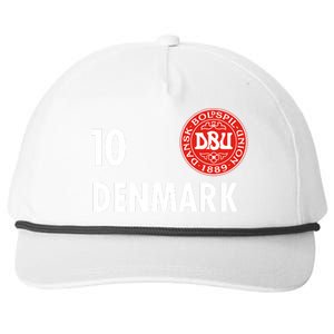 Denmark Danish Soccer No 10 DBU Logo Snapback Five-Panel Rope Hat