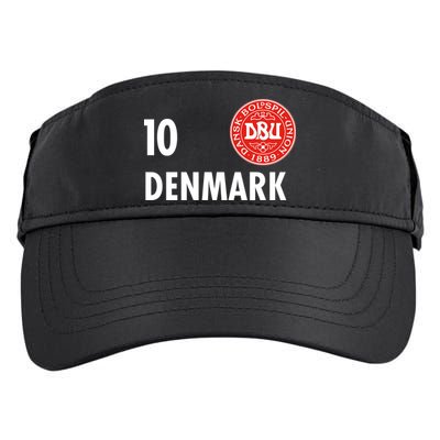 Denmark Danish Soccer No 10 DBU Logo Adult Drive Performance Visor