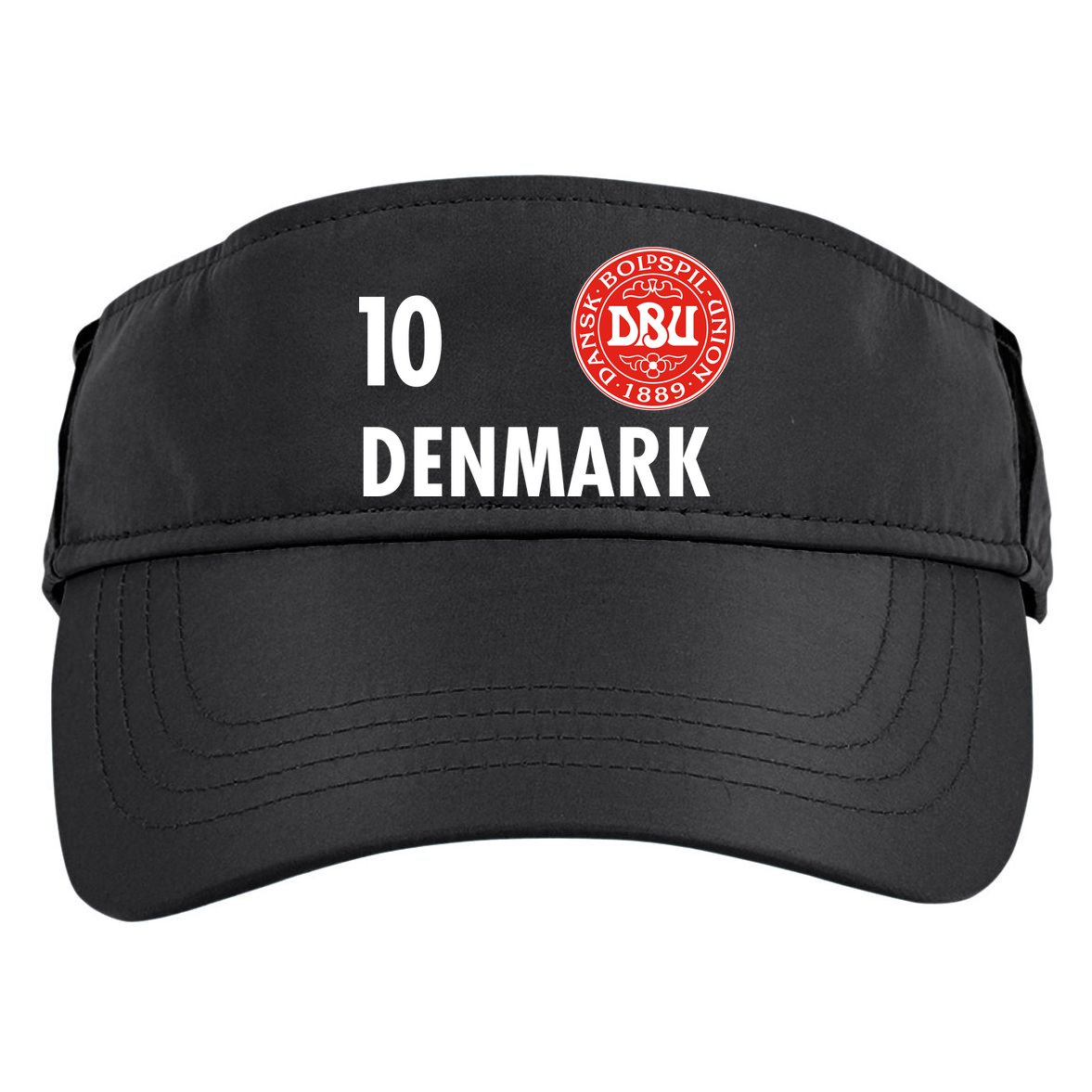 Denmark Danish Soccer No 10 DBU Logo Adult Drive Performance Visor