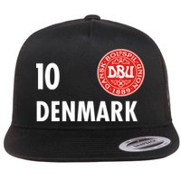 Denmark Danish Soccer No 10 DBU Logo Flatbill Hat