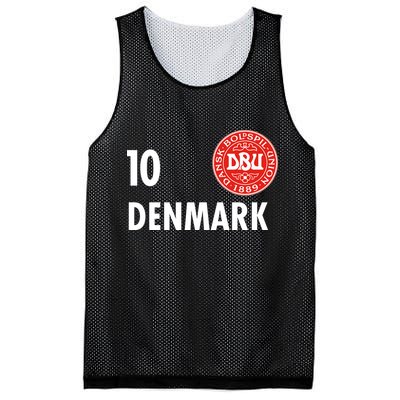 Denmark Danish Soccer No 10 DBU Logo Mesh Reversible Basketball Jersey Tank